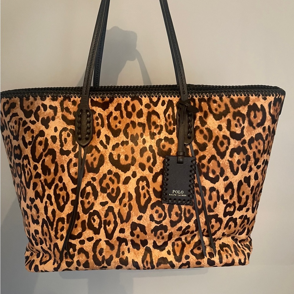 Polo Ralph Lauren Animal Print Leather Bag